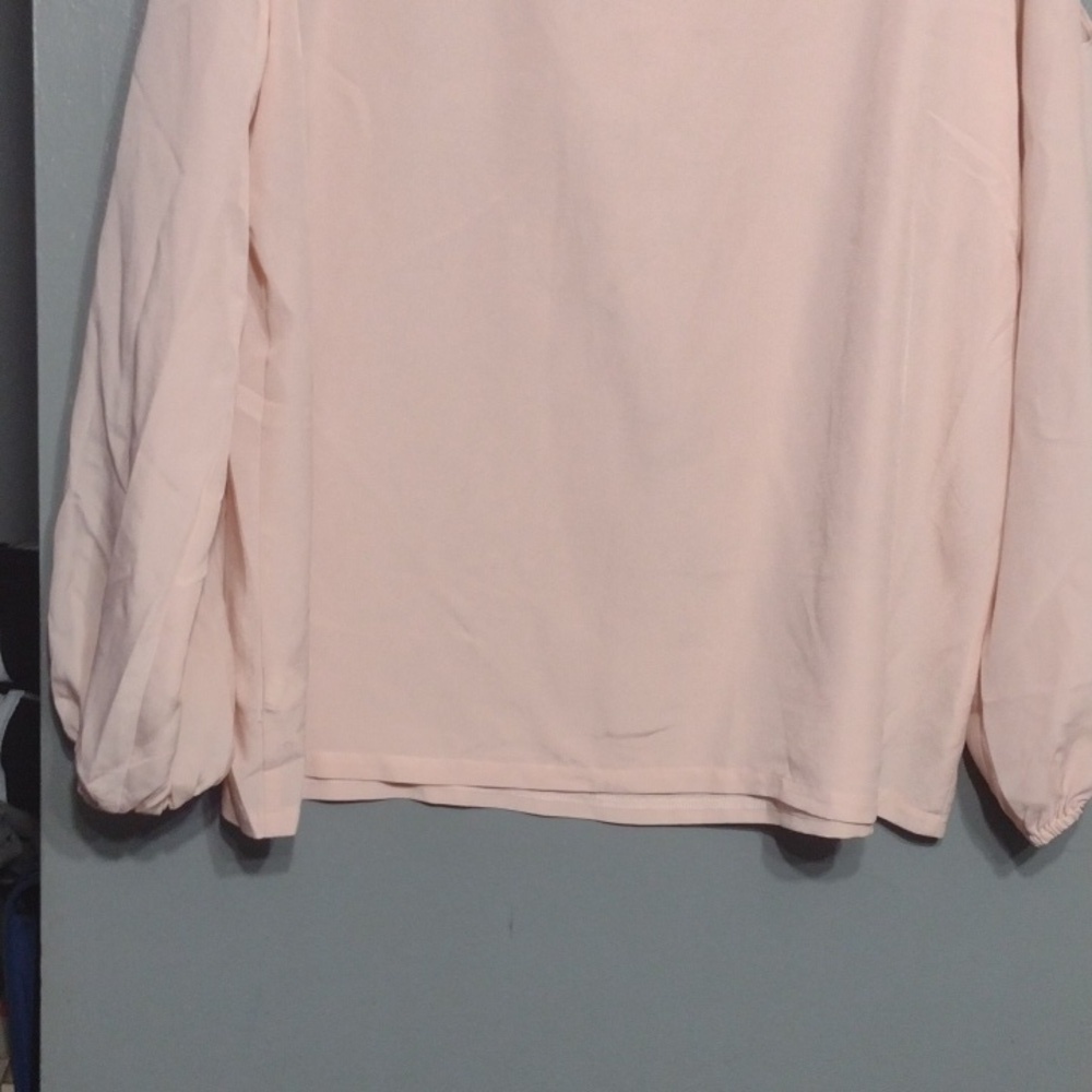 Juicy Couture | Pink Rhinestone Satin Embellished U Neck Cold Shoulder Top XL - Picture 5 of 9